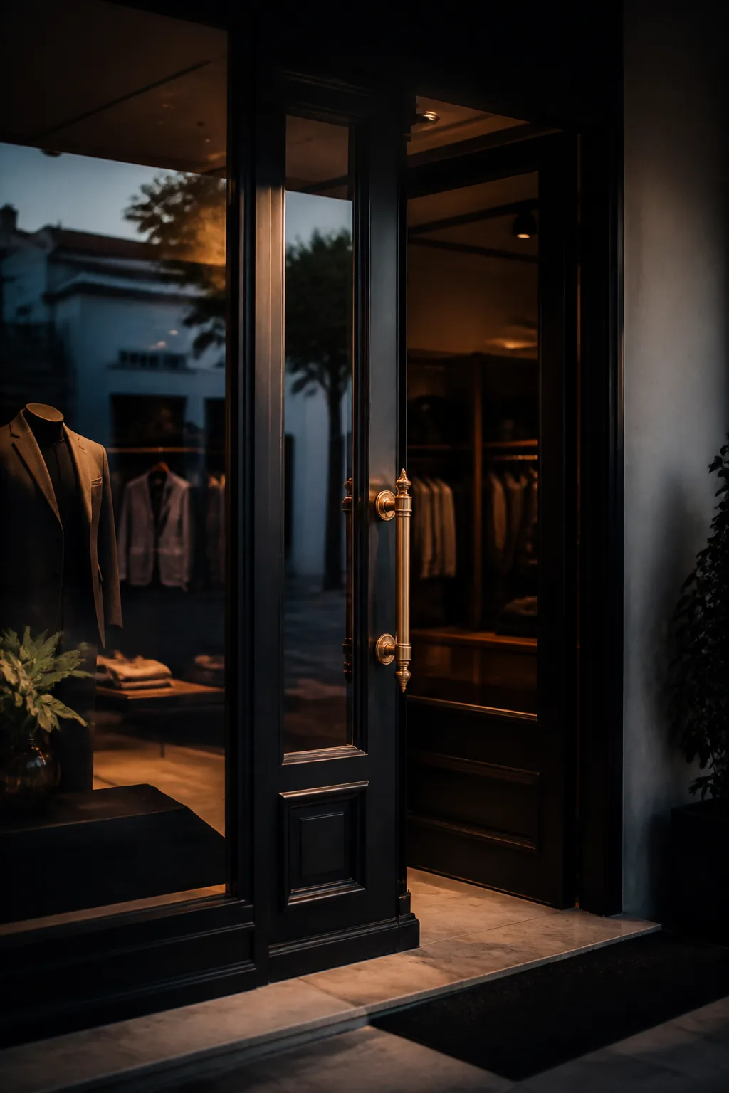 Entrance atmosphere of the BARI BUTI clothing store in Umbrete