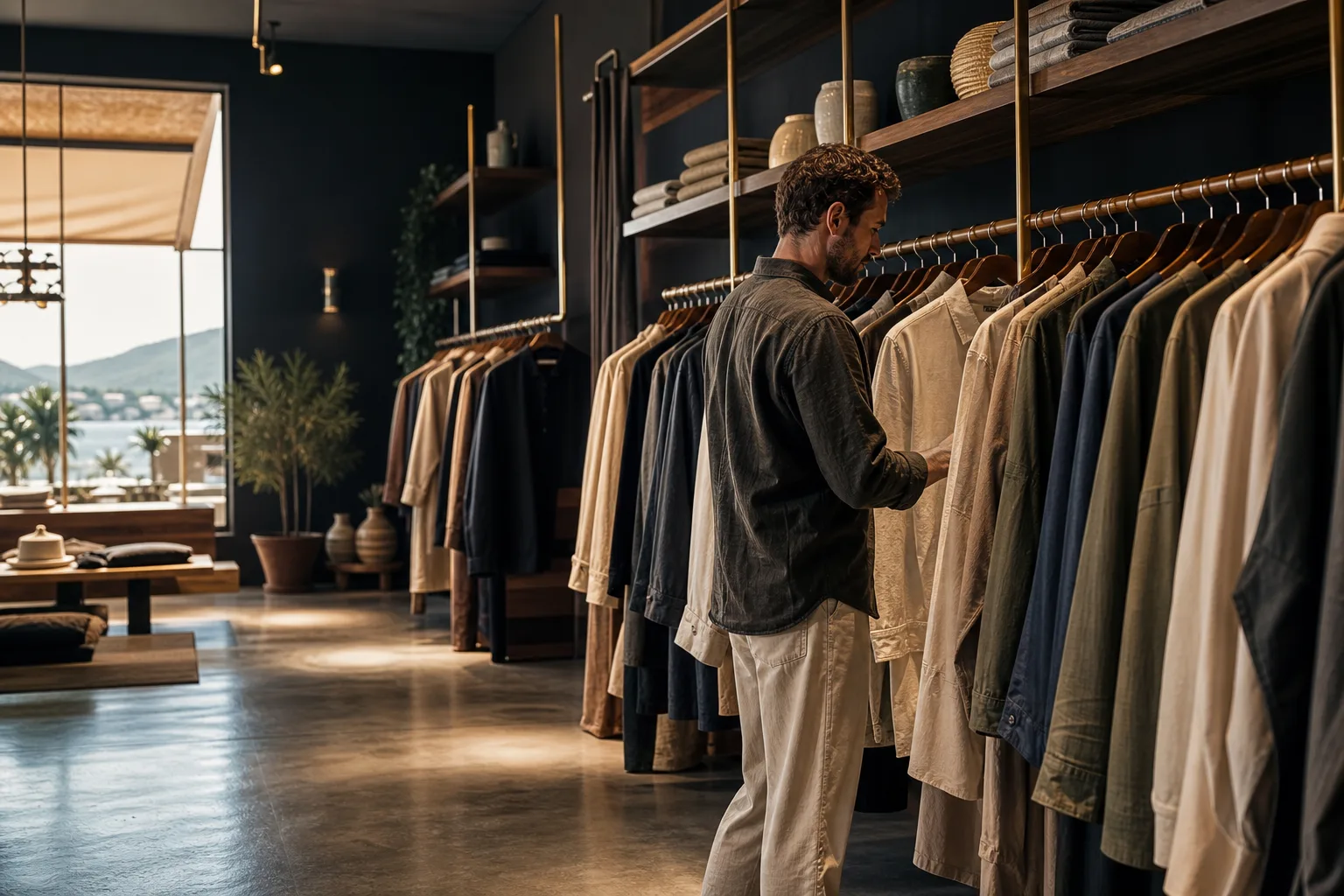 Garments displayed inside the BARI BUTI clothing store